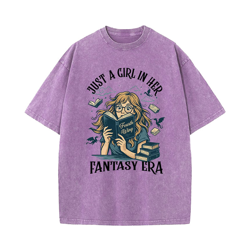 Just A Girl In Her Fantasy Era Washed T-Shirt