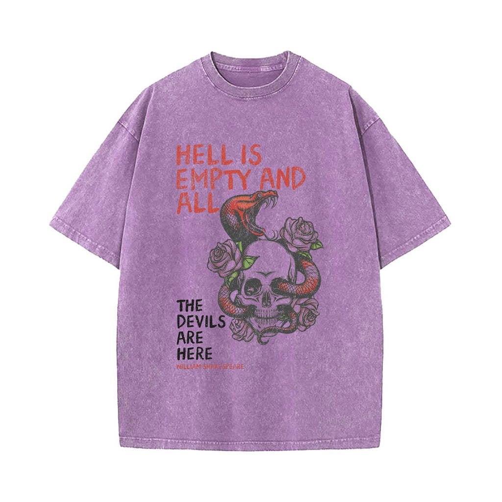 Hell Is Empty Washed T-Shirt