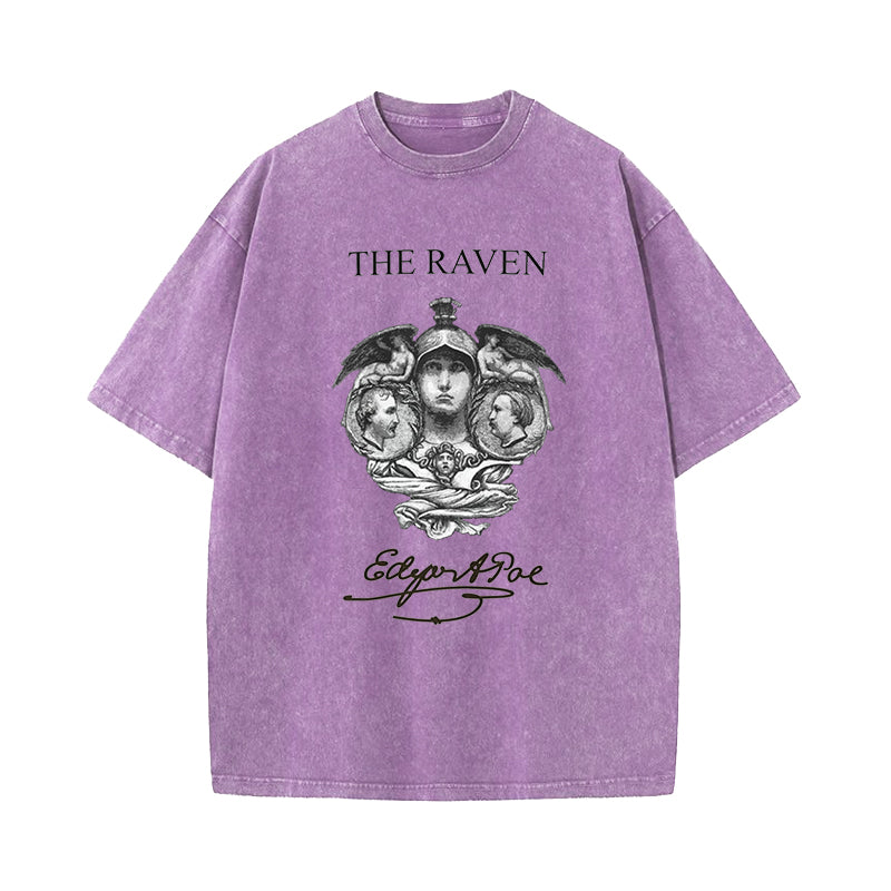 Allan Poe’s Epic Poem In 1845 Washed T-Shirt