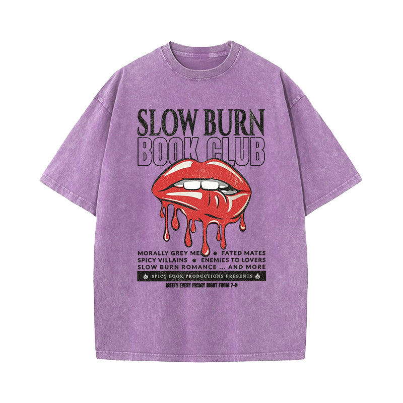 Slow Burn Book Club Washed T-Shirt