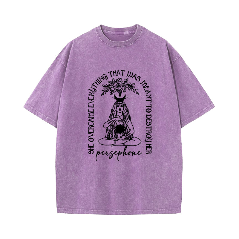 She Overcame Everything Persephone Greek Mythology T-Shirt