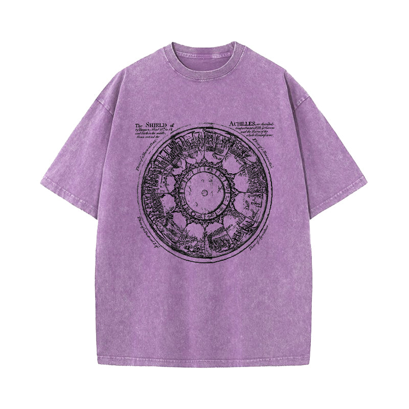 The Iliad Homer Greek Mythology Washed T-Shirt