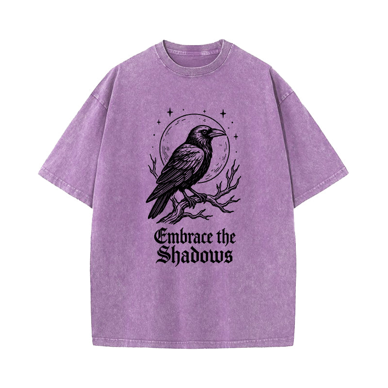 Embrace the Shadows Raven Washed T-Shirt