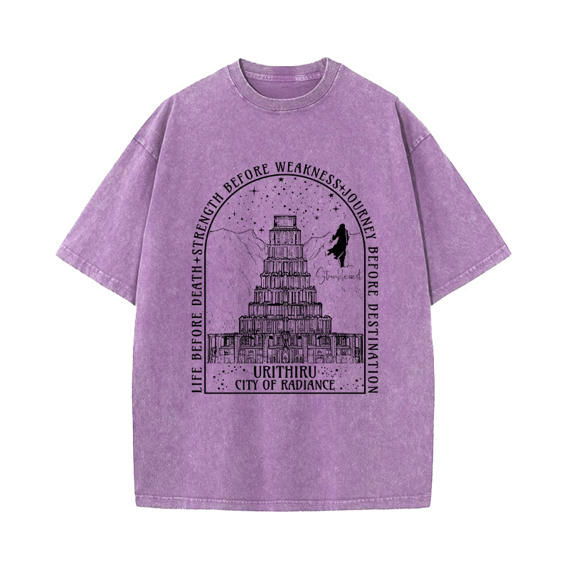 Stormlight Archive Urithiru City Of Radiance Washed T-Shirt