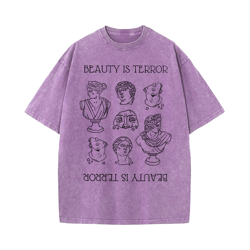 Beauty Is Terror Bookish Washed T-Shirt