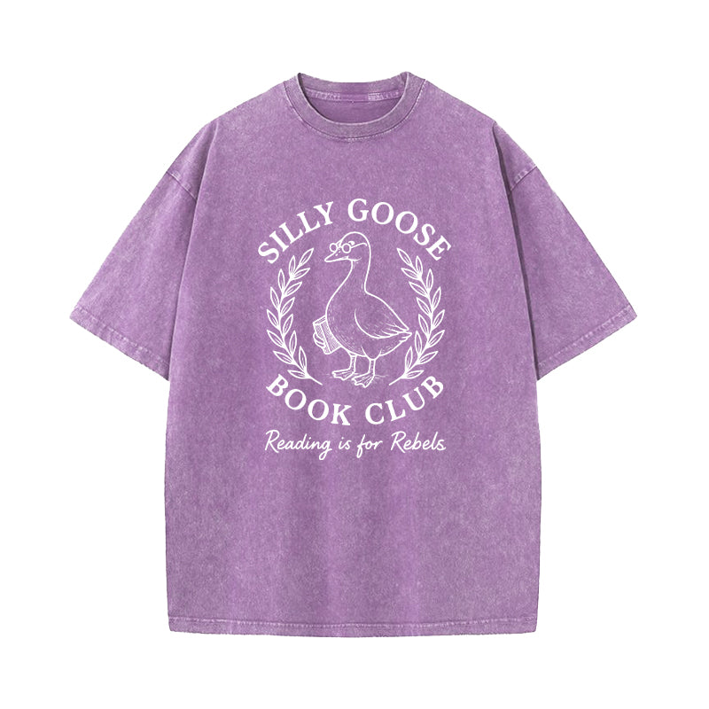 Silly Goose Book Club Washed T-Shirt