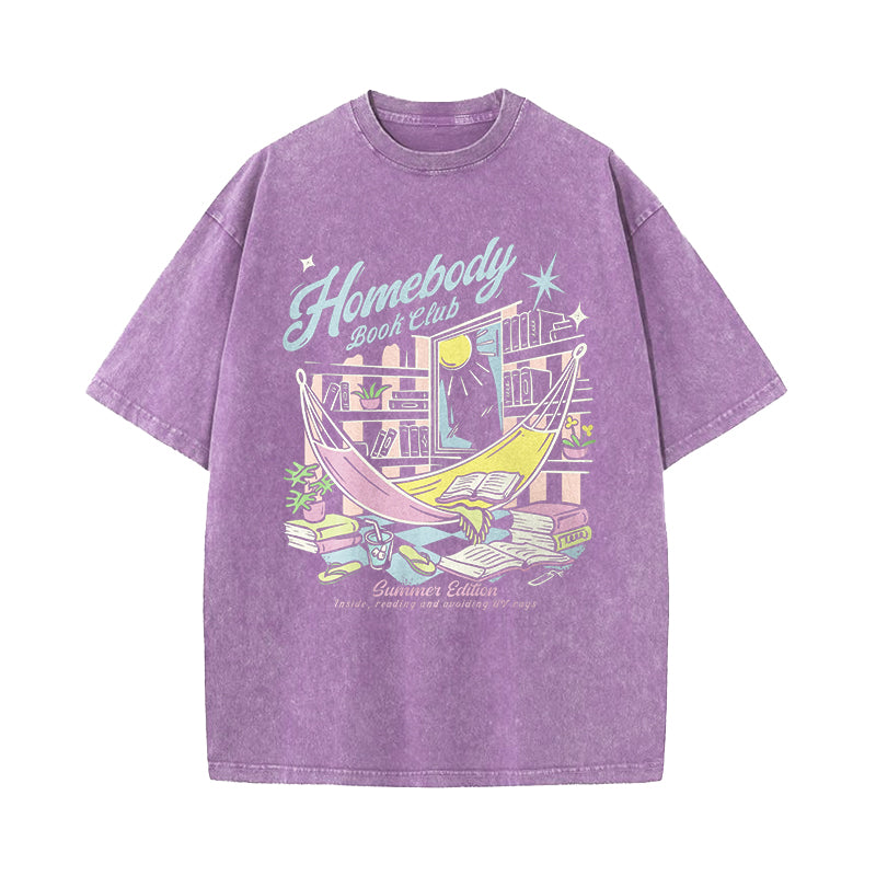 Homebody Book Club Summer Edition Washed T-Shirt