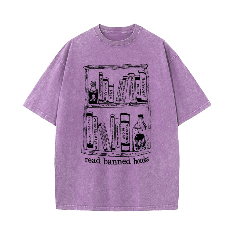 Read Banned Books Washed T-Shirt