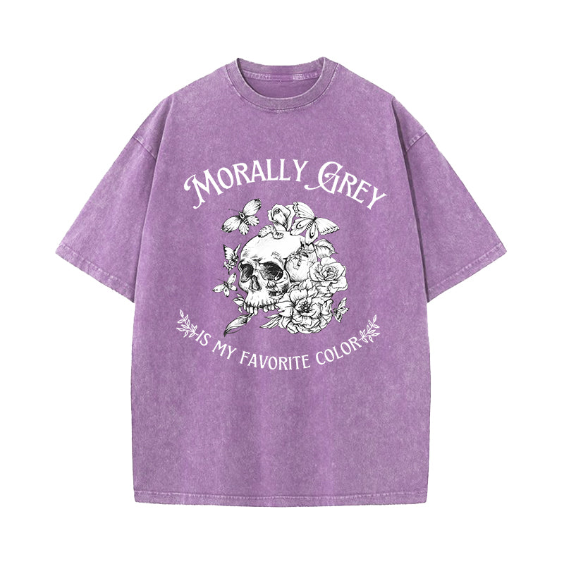 Morally Grey Is My Favorite Color Washed T-Shirt