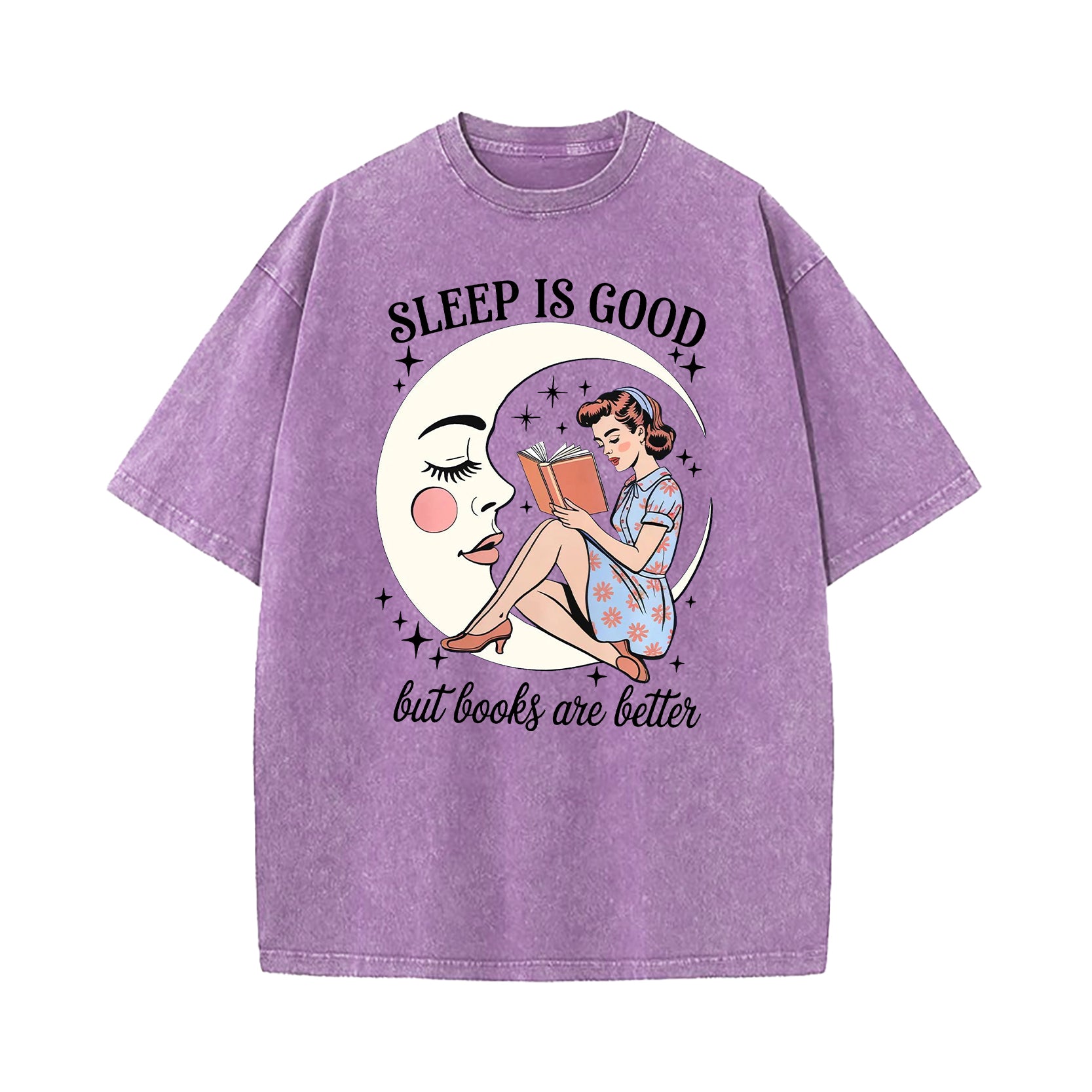 Sleep Is Good But Books Are Better Washed T-Shirt