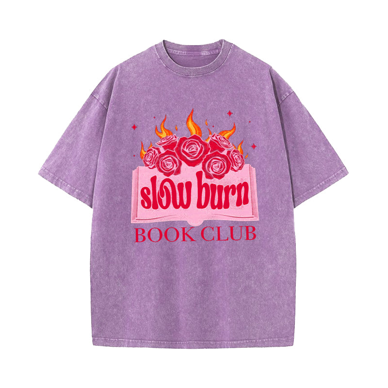 Slow Burn Book Club Washed T-shirt