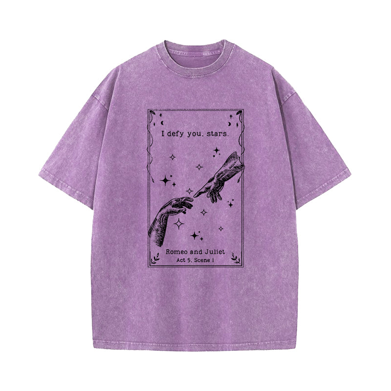I Defy You Stars Romeo and Juliet Washed T-Shirt