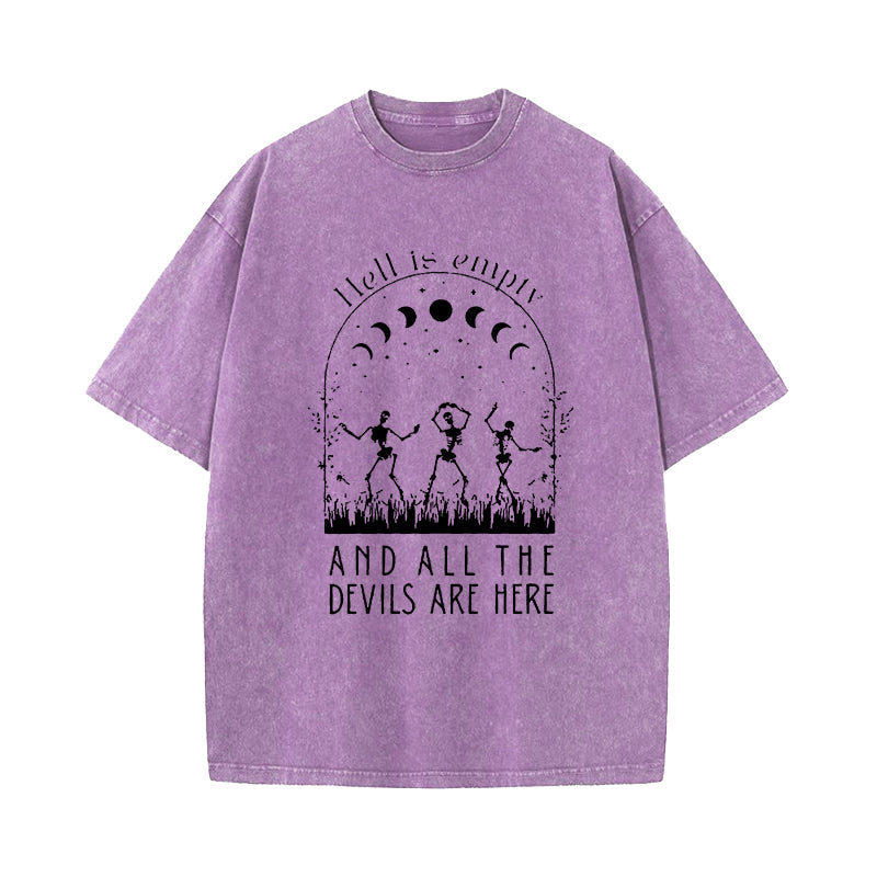 Hell Is Empty And All The Devils Are Here Shakespeare Washed T-Shirt