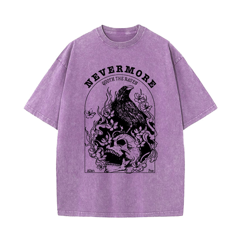Nevermore Quoth The Raven Washed T-Shirt
