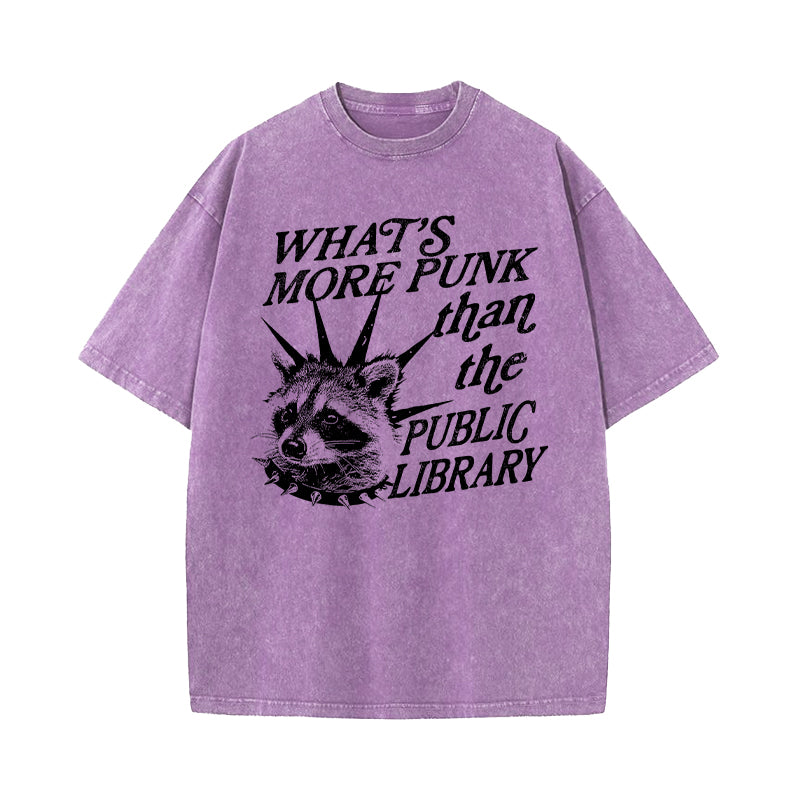 What's More Punk Than The Public Library Washed T-Shirt