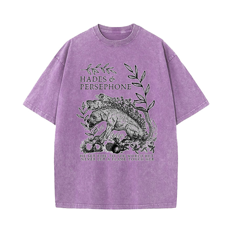 Hades And Persephone Mythology Washed T-Shirt
