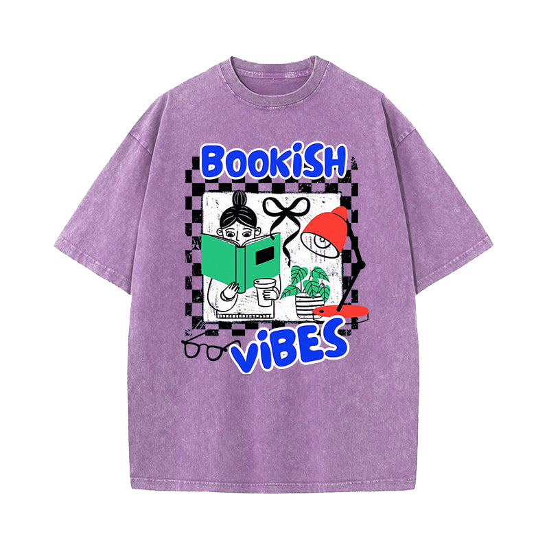 Bookish Vibes Washed T-Shirt