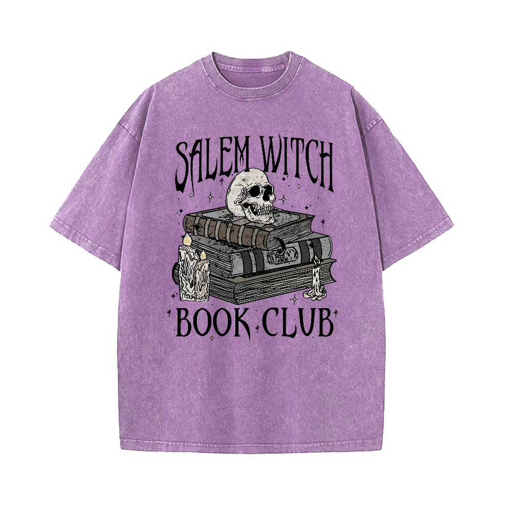 Salem Witch Book Club Washed T-Shirt