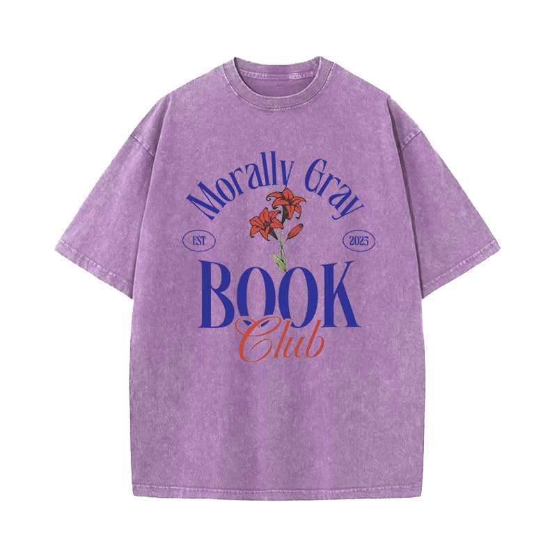 Morally Gray Book Club Washed T-Shirt