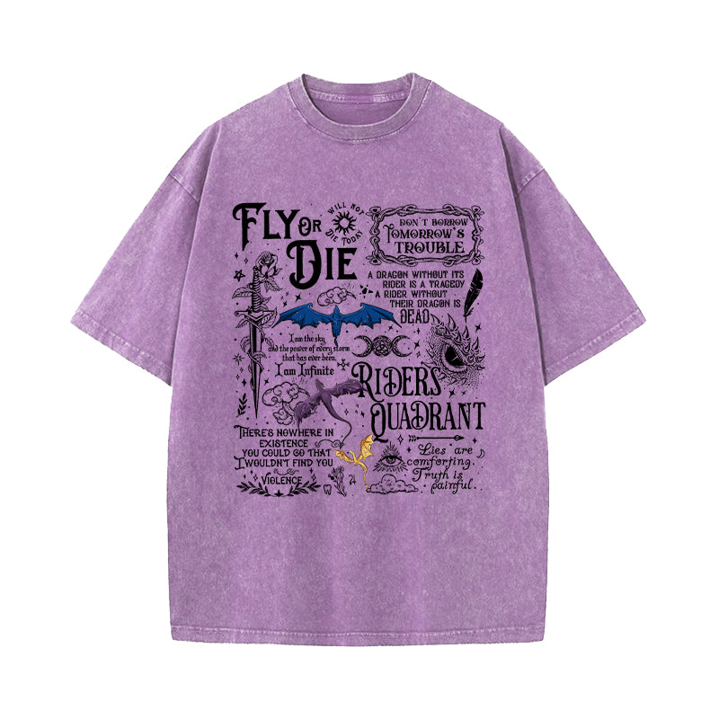 Fly Or Die Fourth Wing Washed T-Shirt