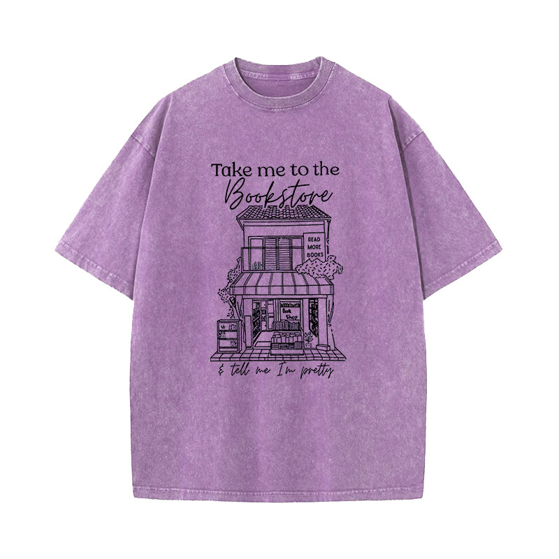 Take Me To The Bookstore Washed T-Shirt