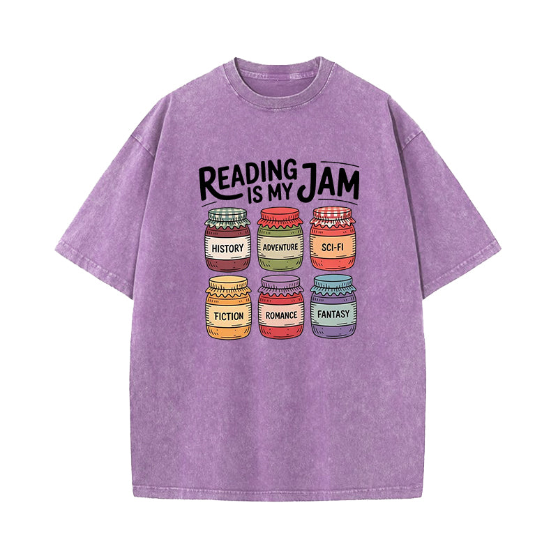 Reading Is My Jam Washed T-Shirt