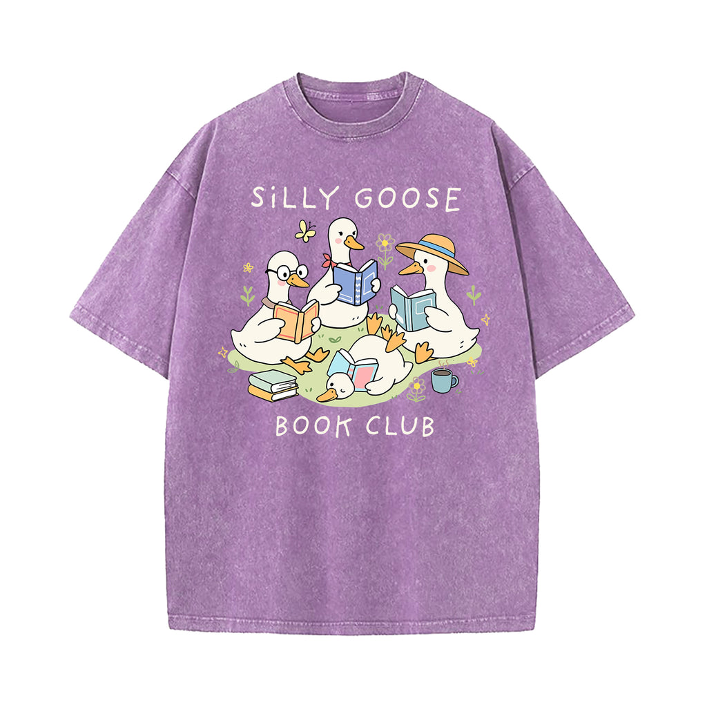 Silly Goose Book Club Washed T-Shirt