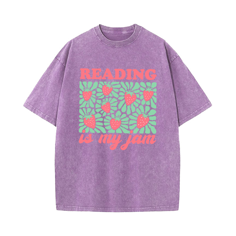 Reading Is My Jam Washed T-Shirt