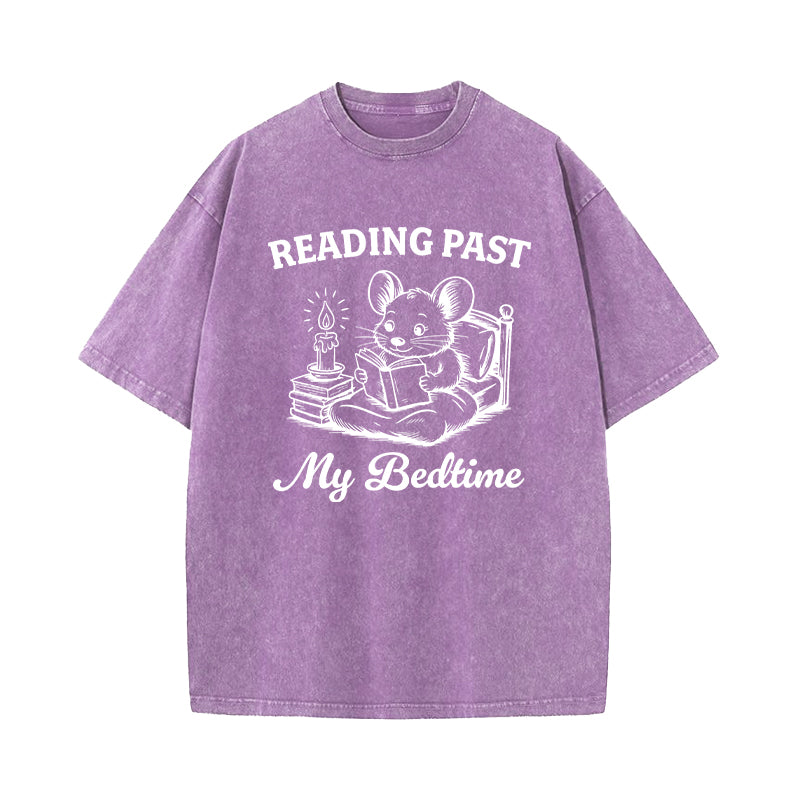 Reading Past My Bedtime Washed T-Shirt