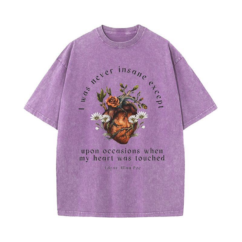 I Was Never Insane Except Upon Occasions Washed T-Shirt