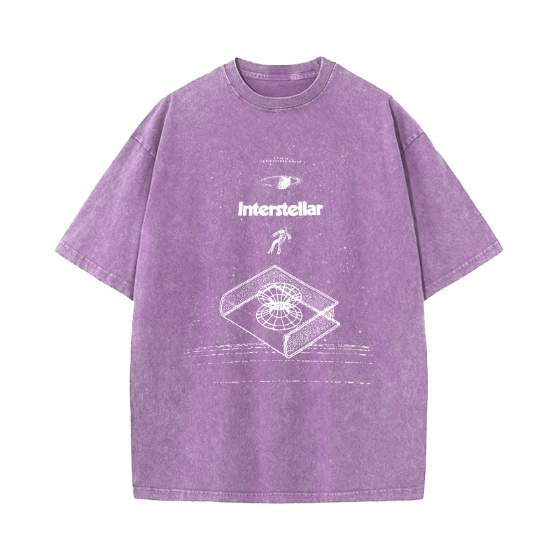 Interstellar Movie Space Time Dilation Washed T-Shirt