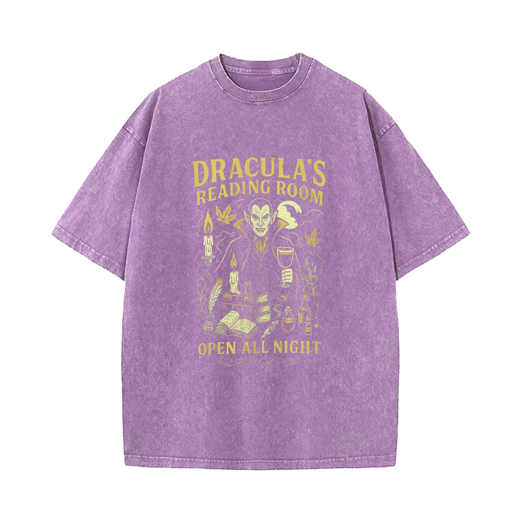 Dracula's Reading Room Washed T-Shirt