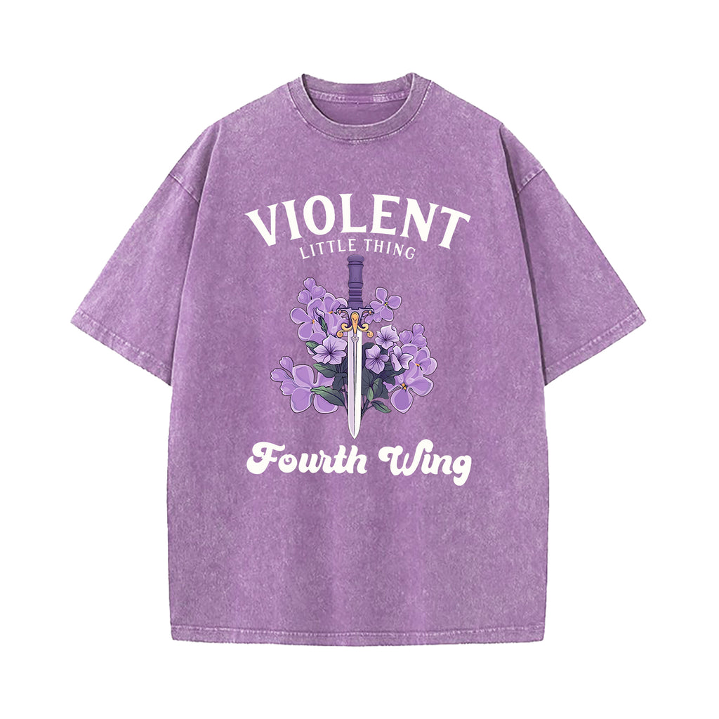 Violent Little Thing Violet Sorrengail Washed T-Shirt