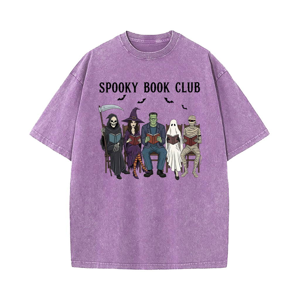 Spooky Book Club Washed T-Shirt