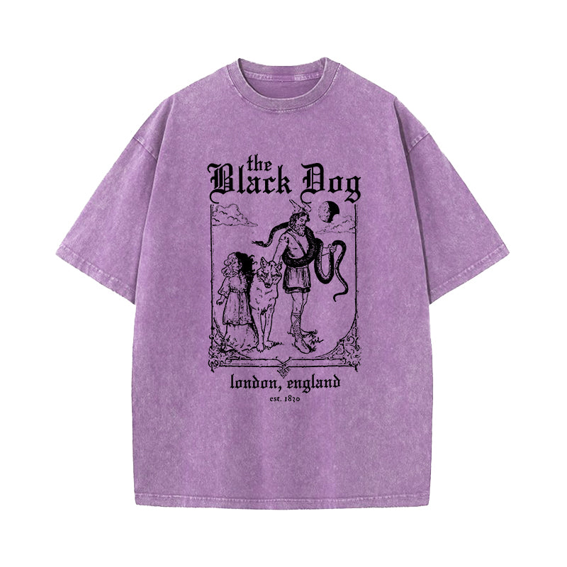 The Black Dog Academia Tortured Poets Washed T-Shirt
