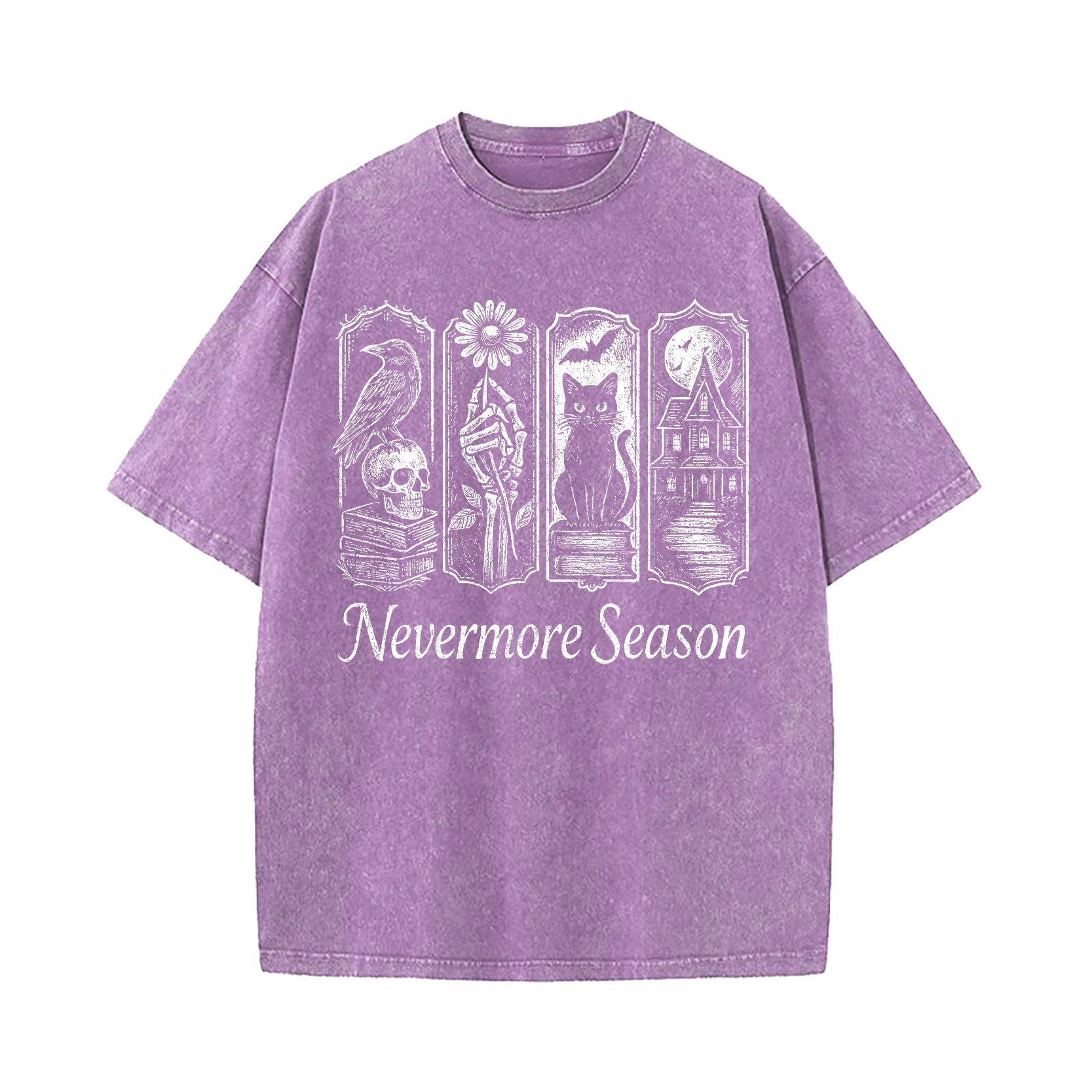 Edgar Allan Poe Nevermore Season Washed T-Shirt
