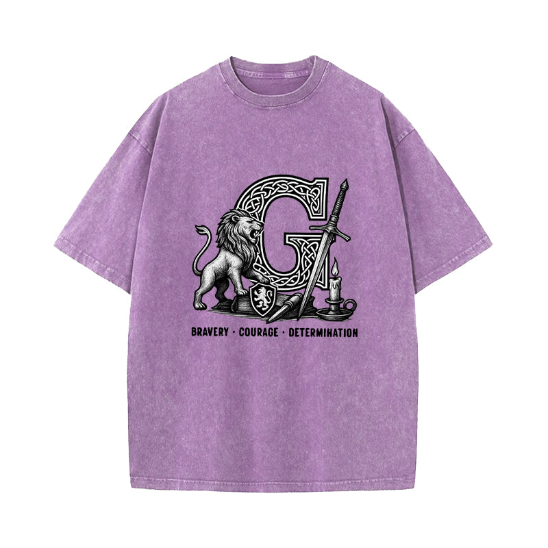 Wizard House Gryffindor Washed T-Shirt