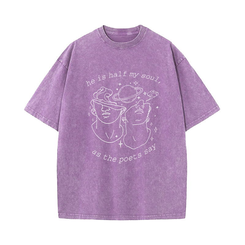 He Is Half Of My Soul The Song Of Achilles Washed T-Shirt