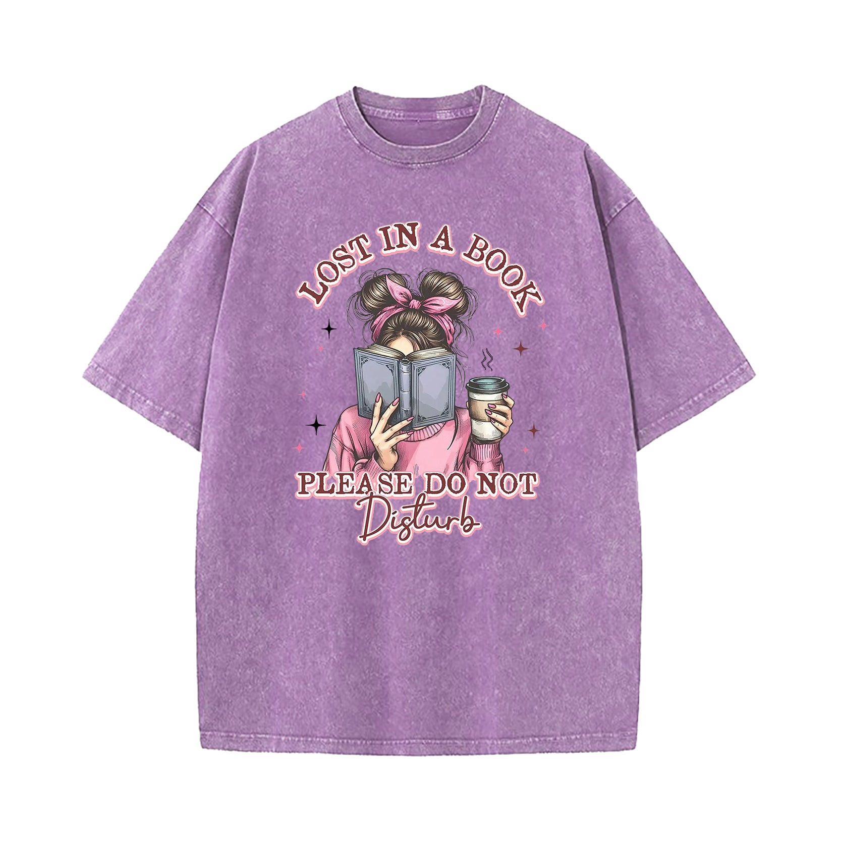 Lost In Book Please Don't Disturb Washed T-Shirt