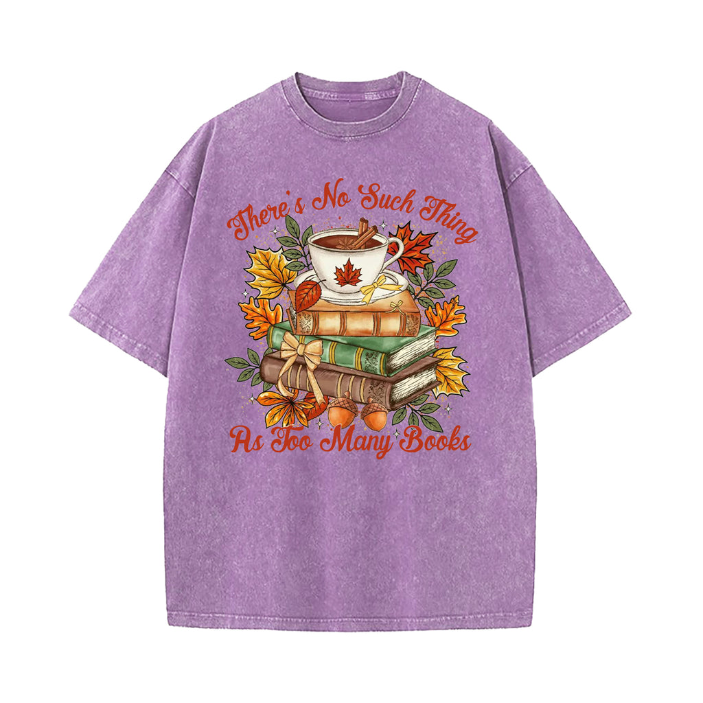 Too Many Books Washed T-Shirt