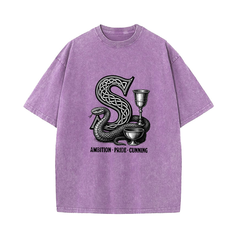 Wizard House Slytherin Washed T-Shirt