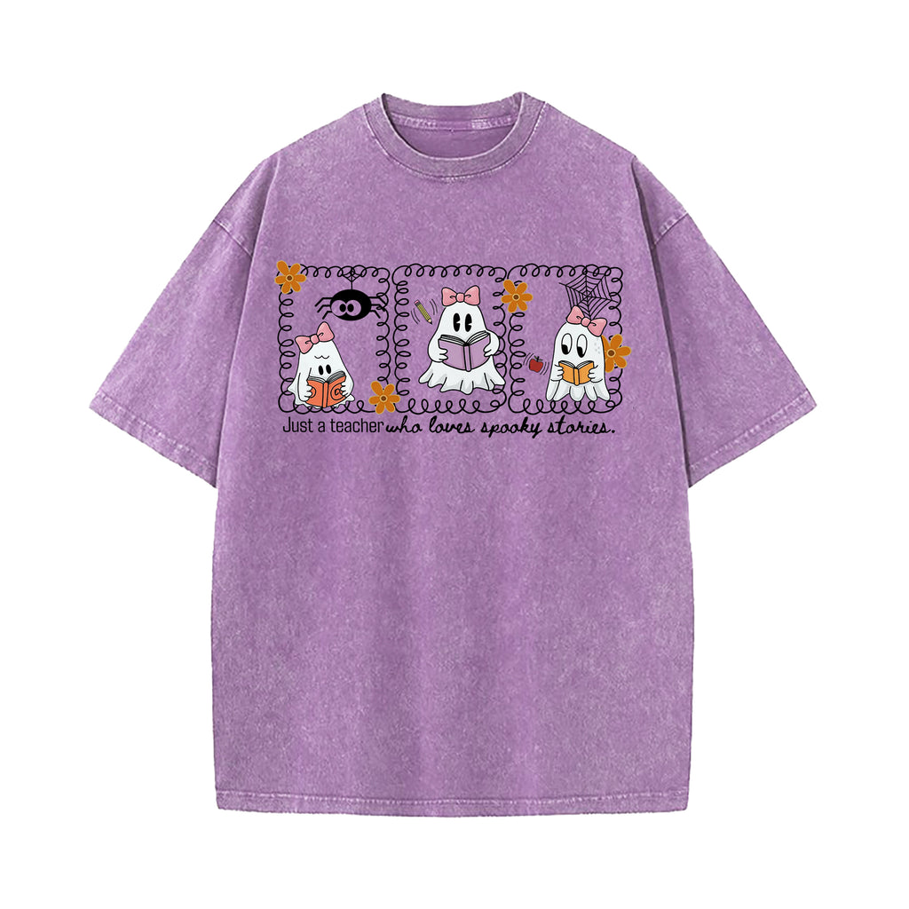 Reading Teacher Washed T-Shirt