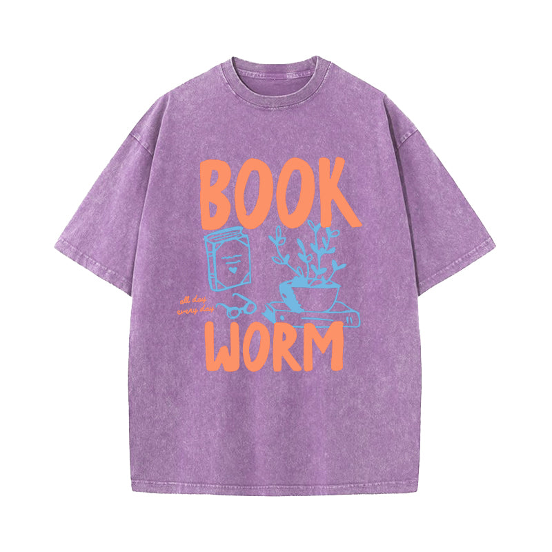 Bookworm Washed T-Shirt