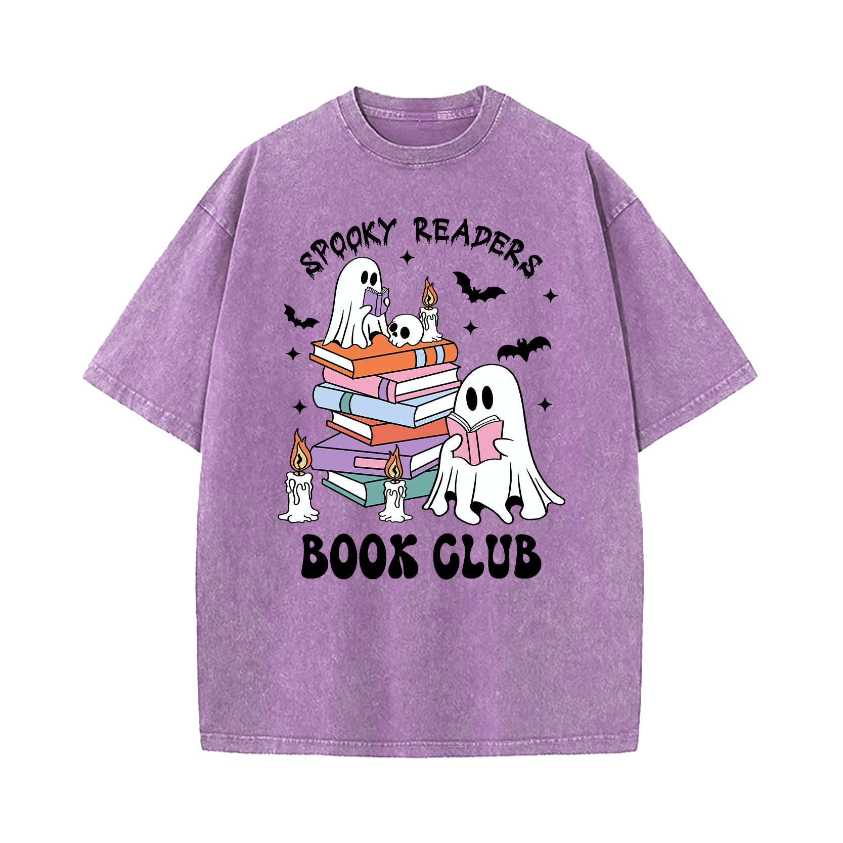 Spooky Readers Book Club Washed T-Shirt