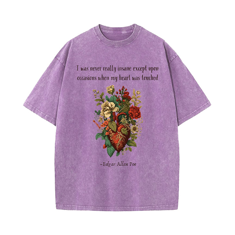 I Was Never Really Insane Except Upon Washed T-Shirt