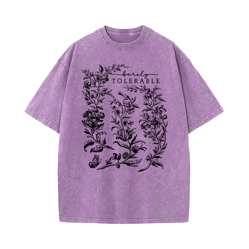 Barely Tolerable Pride And Prejudice Washed T-Shirt