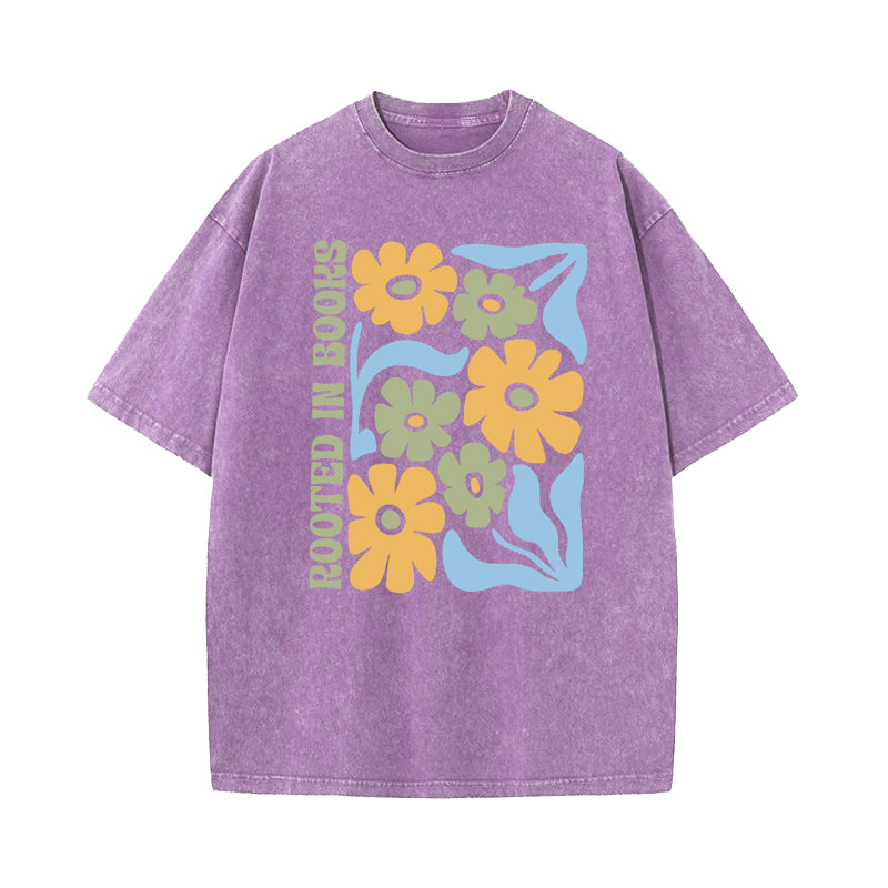 Rooted In Books Washed T-Shirt