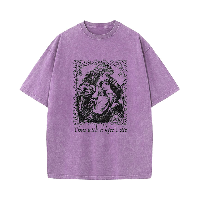 Shakespeare Poet Romeo and Juliet Washed T-Shirt