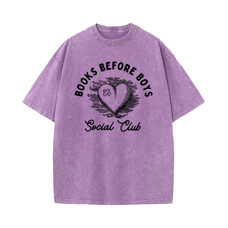 Books Before Boys Social Club Washed T-Shirt
