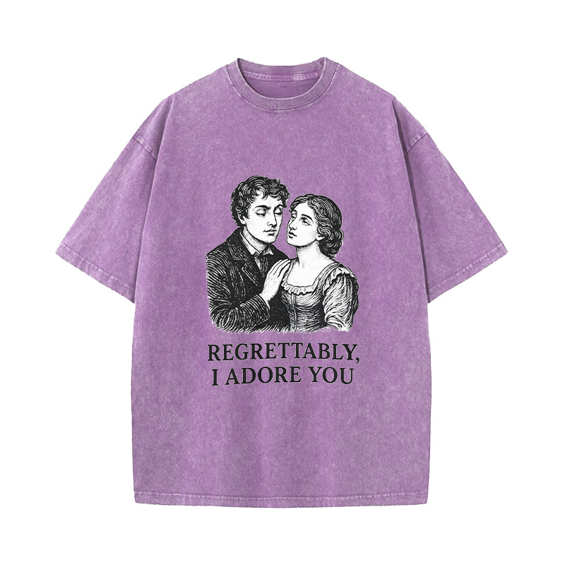 Vintage Bookish Humor Literary Washed T-Shirt